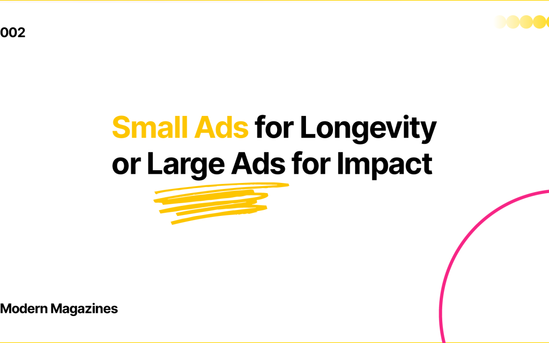 Size Matters: Small Ads for Longevity vs. Large Ads for Impact