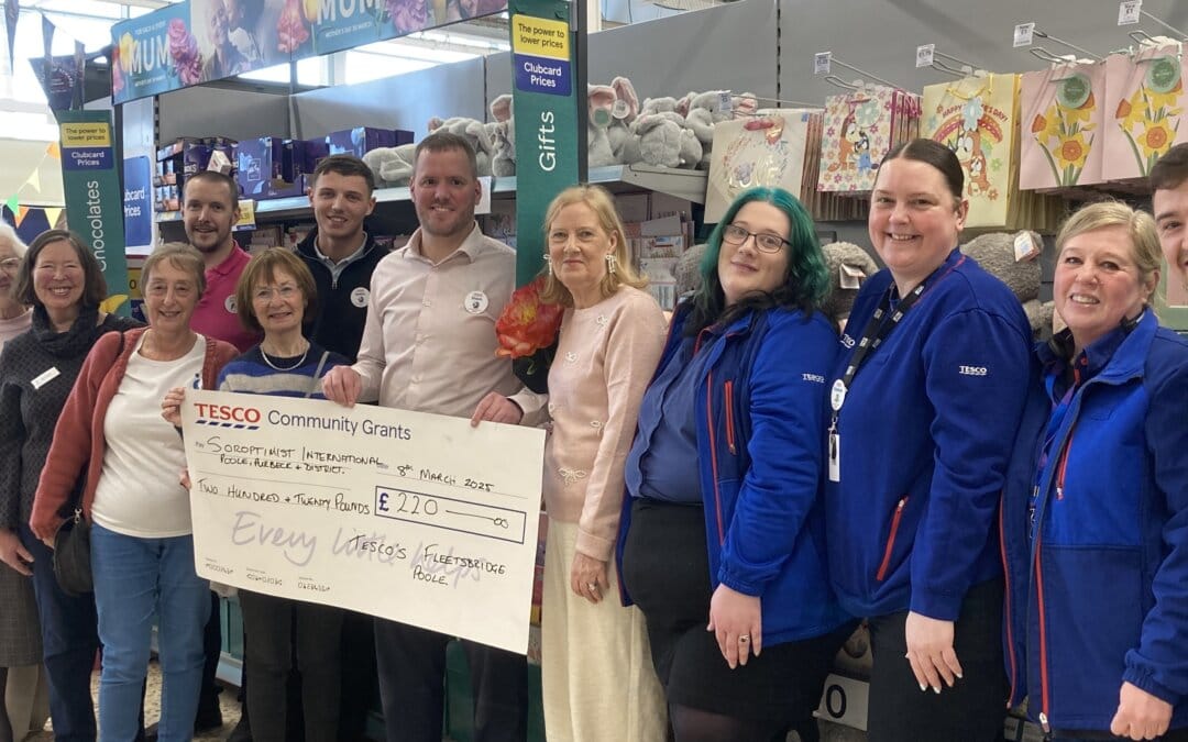 Tesco staff support Poole Soroptimists on International Women’s Day