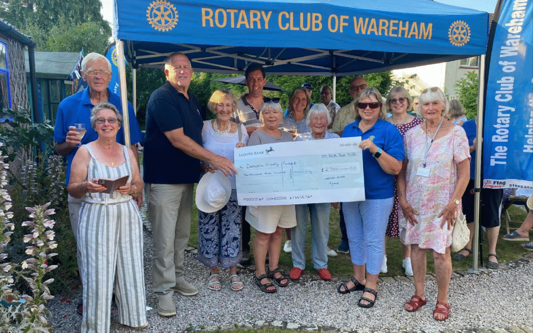 Wareham Rotary Raises £2,700 for Dementia Charity Through Open Gardens