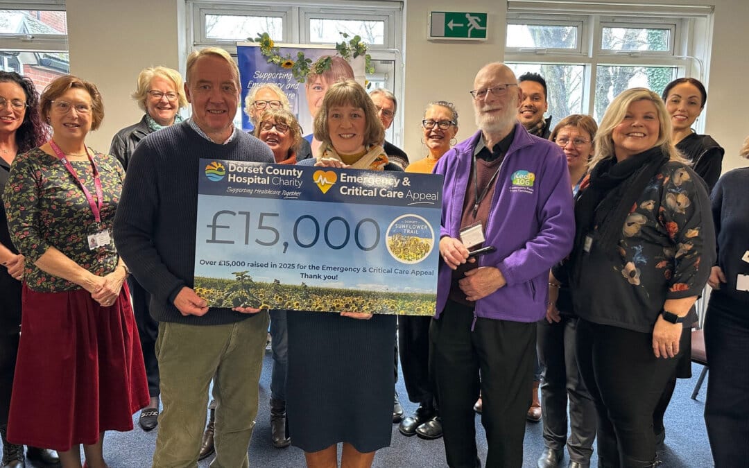 Dorset Sunflower Trail donates over £15,000 to Dorset County Hospital Charity Appeal