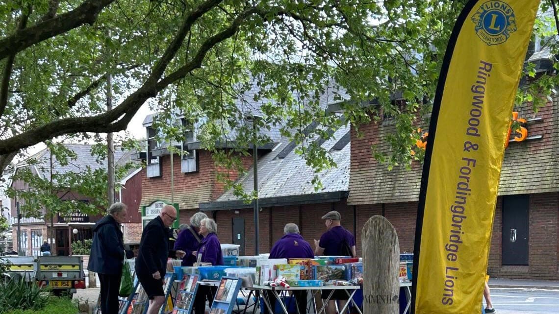 R&F Lions Bookstall Collecting for New Forest For Ukraine