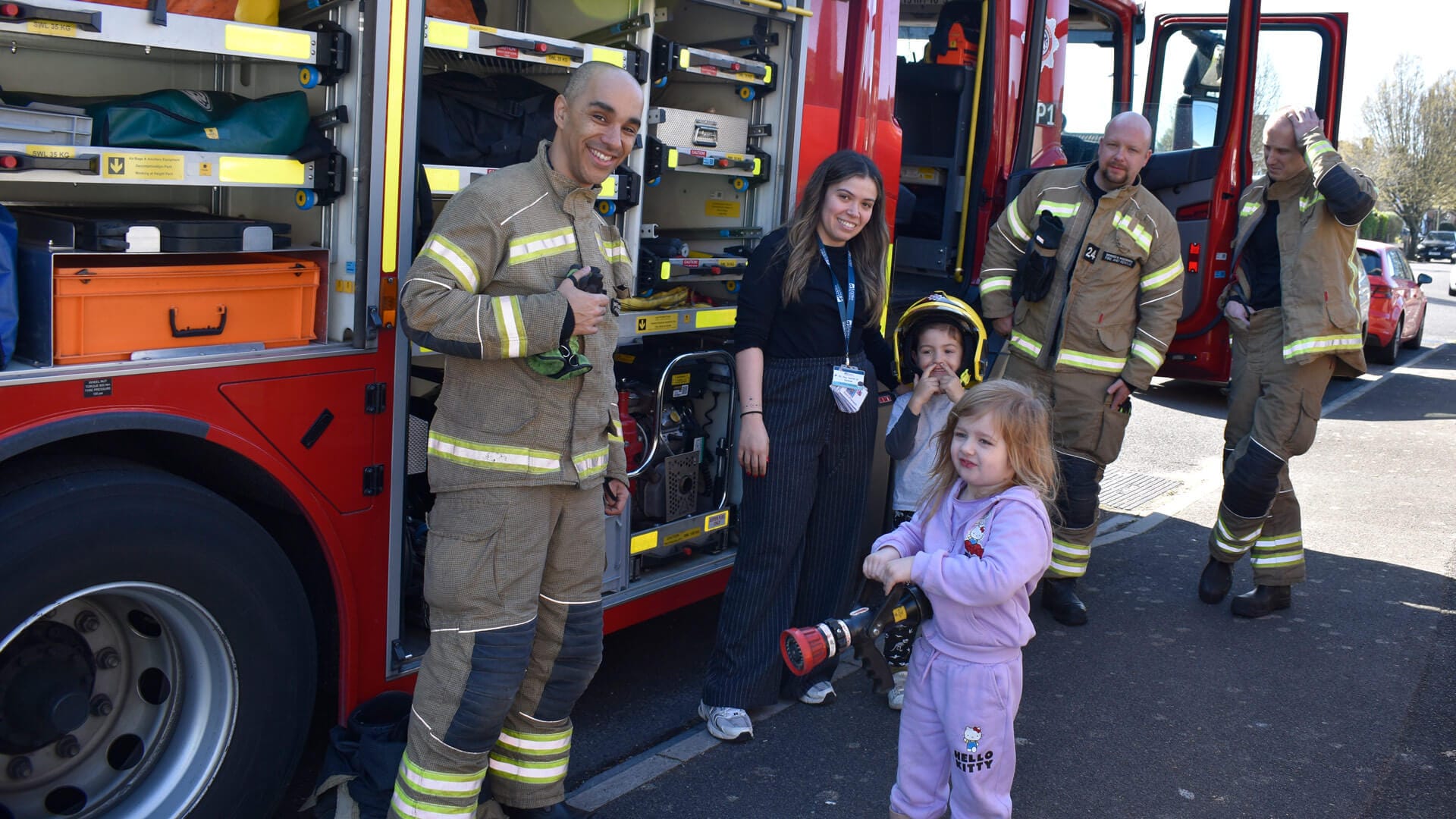 Tops Muscliff Enjoy Visit from Springbourne Fire Engine